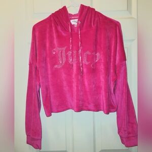 Juicy Couture crop top pullover Pink hoodie XL